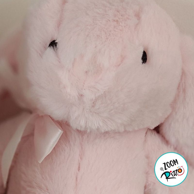 Coelho de Pelúcia com Laço - Rosa - 31cm - 1 unidade - Cromus - Magazine 25