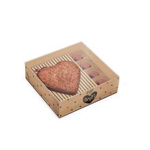 Caixa Meio Ovo Coração com Docinhos 250g - Kraft Doçura - 06 Unidades - Cromus - Magazine 25