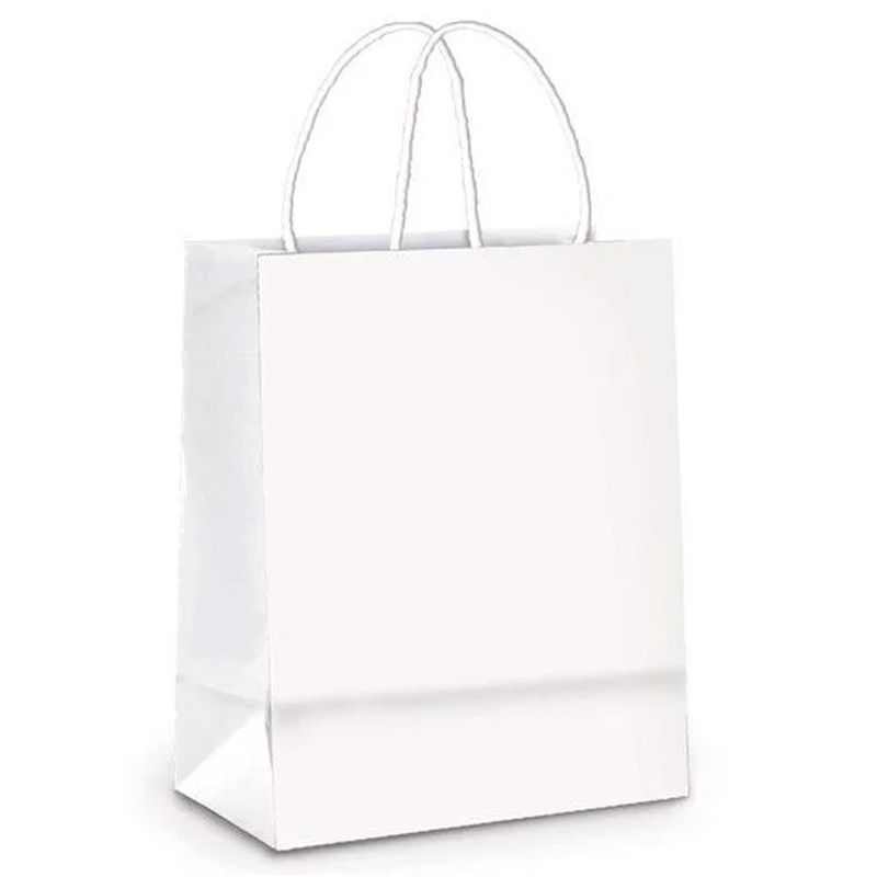 Sacola de Papel GG 39x32x16cm - Branco - 10 unidades - Cromus - Magazine 25