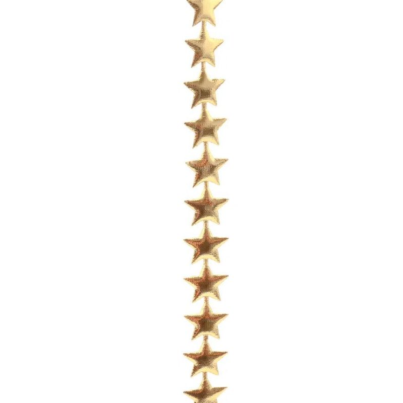 Fio Decorativo Estrela  Dourada - 2 cm x 5 m - 1 unidade - Cromus - Magazine 25