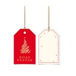 Tag Decorativa de Natal - Boas Festas - 5x8cm - 12 unidades - Cromus - Magazine 25