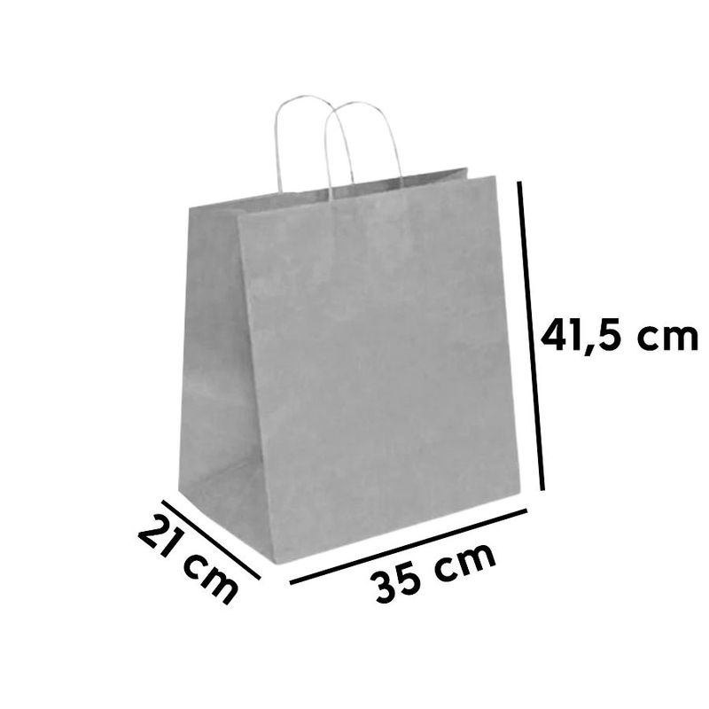 Sacola de Papel GG 41x35x21cm - Kraft - 10 unidades - Cromus - Rizzo