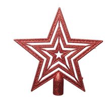 Ponteira para Árvore Estrela Vermelho Vazada 20cm - 01 unidade - Cromus Natal - Magazine 25