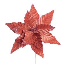 Flor Poinsétia Natal Rose Gold - 46cm  - 1 unidade - Cromus - Magazine 25
