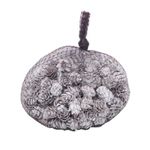 Saquinho Com Mini Pinhas Branco e Marrom - 200g - 1 unidade - Cromus - Magazine 25