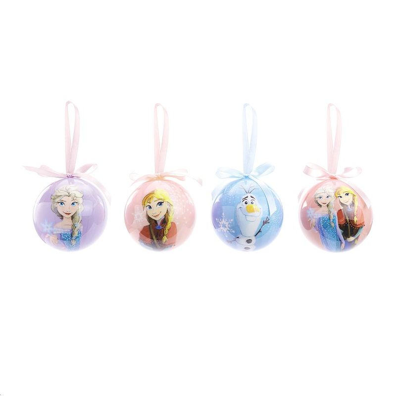 Kit Bola de Natal - Frozen - 8 cm - Natal Disney - 4 unidades - Cromus - Rizzo