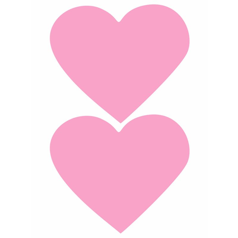 Aplique Artesanal Corações Rosa Gg - 5 un