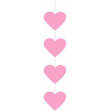 Móbile Corações Rosa 80cm - 1 un