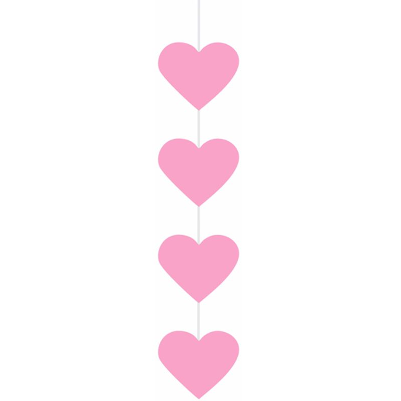 Móbile Corações Rosa 80cm - 1 un