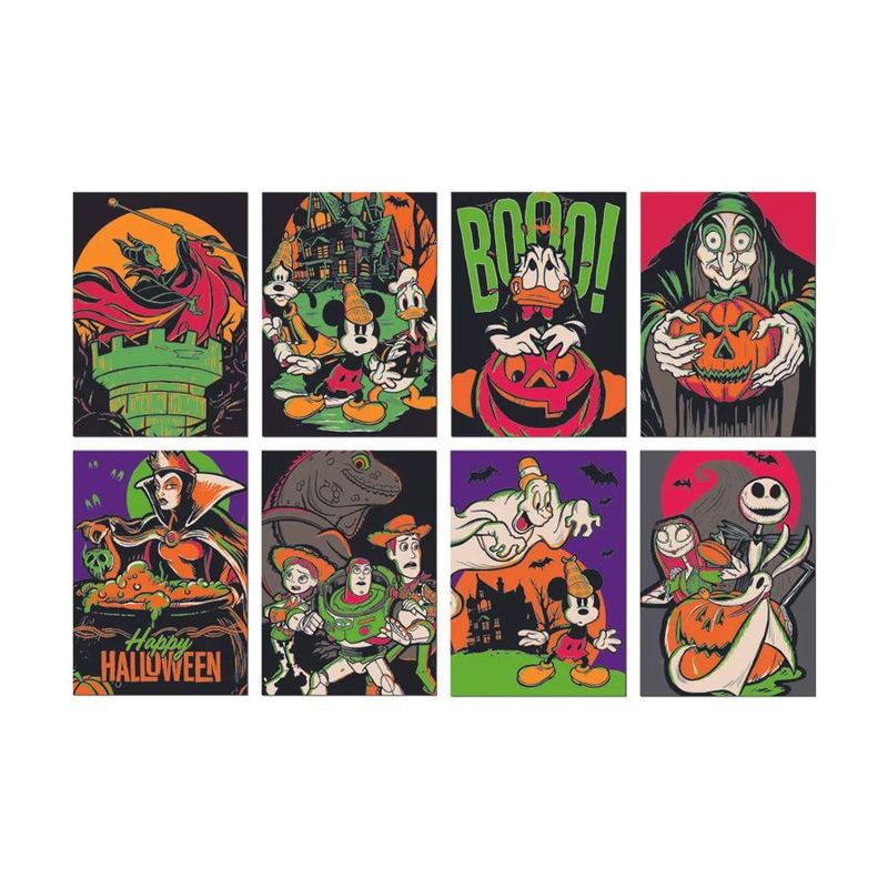 Cartaz Decorativo - Halloween Disney 100 anos - 8 unidades - Cromus - Magazine 25