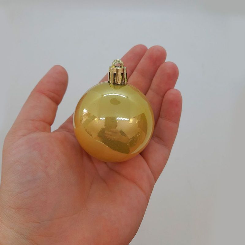 Bola de Natal em Tubo - Perolado Ouro - 5cm - 6 unidades - Cromus - Magazine 25