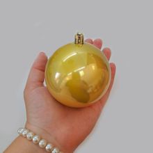 Bola de Natal em Tubo - Perolado Ouro - 8cm - 6 unidades - Cromus - Magazine 25