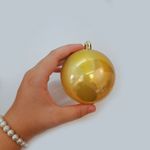 Bola de Natal em Tubo - Perolado Ouro - 8cm - 6 unidades - Cromus - Magazine 25