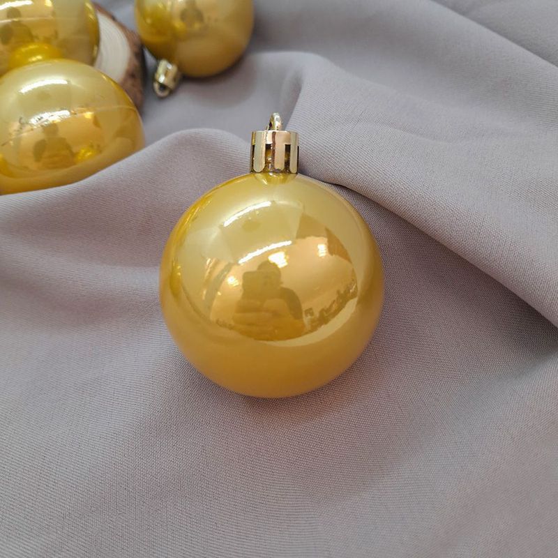 Bola de Natal em Tubo - Perolado Ouro - 5cm - 6 unidades - Cromus - Magazine 25