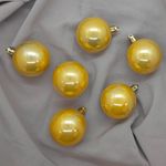 Bola de Natal em Tubo - Perolado Ouro - 5cm - 6 unidades - Cromus - Magazine 25