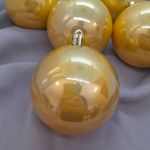 Bola de Natal em Tubo - Perolado Ouro - 8cm - 6 unidades - Cromus - Magazine 25