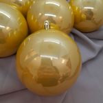 Bola de Natal em Tubo - Perolado Ouro - 10cm - 6 unidades - Cromus - Magazine 25