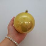 Bola de Natal em Tubo - Perolado Ouro - 10cm - 6 unidades - Cromus - Magazine 25