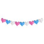 Faixa Decorativa - Coração 3D - Branco/Azul/Rosa - 3,60 m - 1 unidade - Cromus - Magazine 25