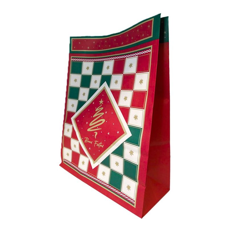 Saco Para Presente - Louvre - 41 x 32,5 x 13 cm - Cromus Natal - 10 unidades - Magazine 25