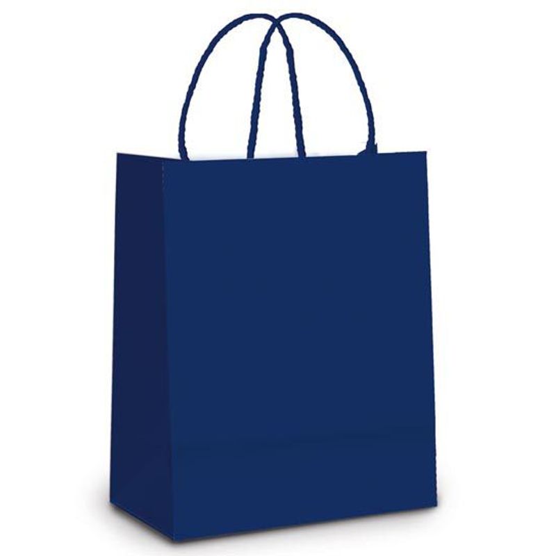 Sacola de Papel G Azul Marinho - 32x26,5x13cm - 10 unidades - Cromus - Magazine 25