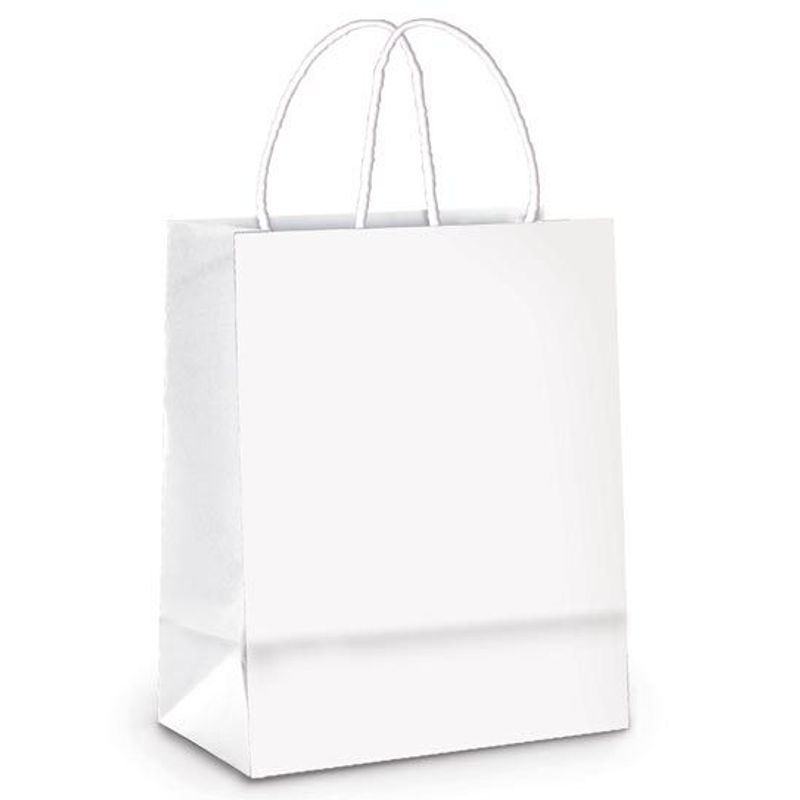 Sacola de Papel M 26x19,5x9,5cm - Branco - 10 unidades - Cromus - Magazine 25