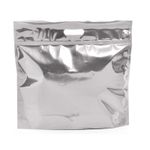 Sacola Metalizada com Zip P 32x40x5cm Prata - 01 unidade - Cromus - Magazine 25