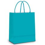 Sacola de Papel M Turquesa - 26x19,5x9,5cm - 10 unidades - Cromus - Magazine 25
