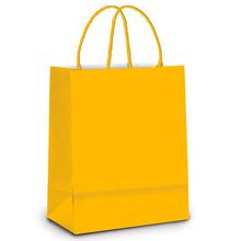 Sacola de Papel P 21,5x15x8cm - Amarelo Escuro - 10 unidades - Cromus - Magazine 25