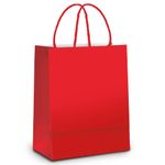 Sacola de Papel M  Vermelho Fosco - 26x19,5x9,5cm - 10 unidades - Cromus - Magazine 25