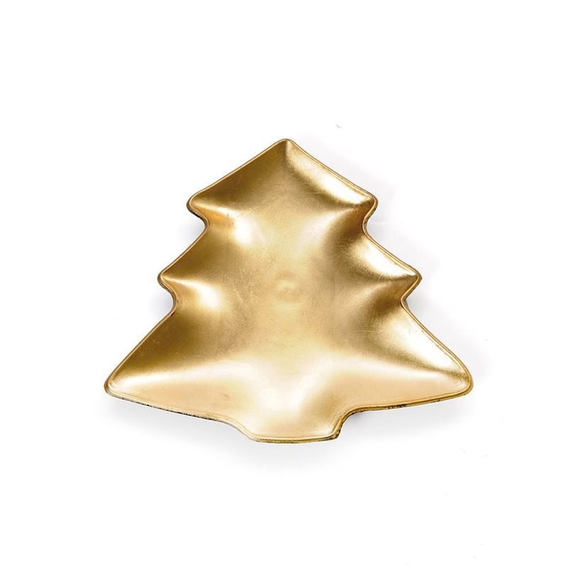 Sousplat Pinheiro Ouro P 21cm - 01 unidade - Cromus Natal - Magazine 25