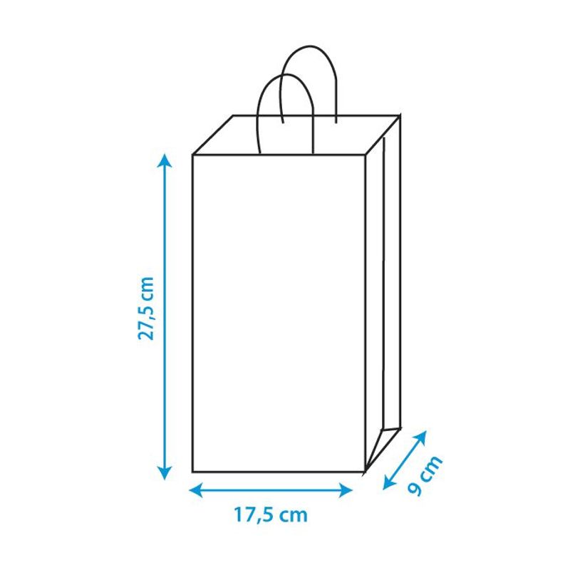 Sacola P 27,5x17,5cm Preto e Branco - 50 unidades - Food Service Fest Color - Magazine 25
