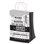 Sacola P 27,5x17,5cm Preto e Branco - 50 unidades - Food Service Fest Color - Magazine 25