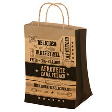 Sacola M 29,5x23,5cm Kraft - 50 unidades - Food Service Fest Color - Magazine 25