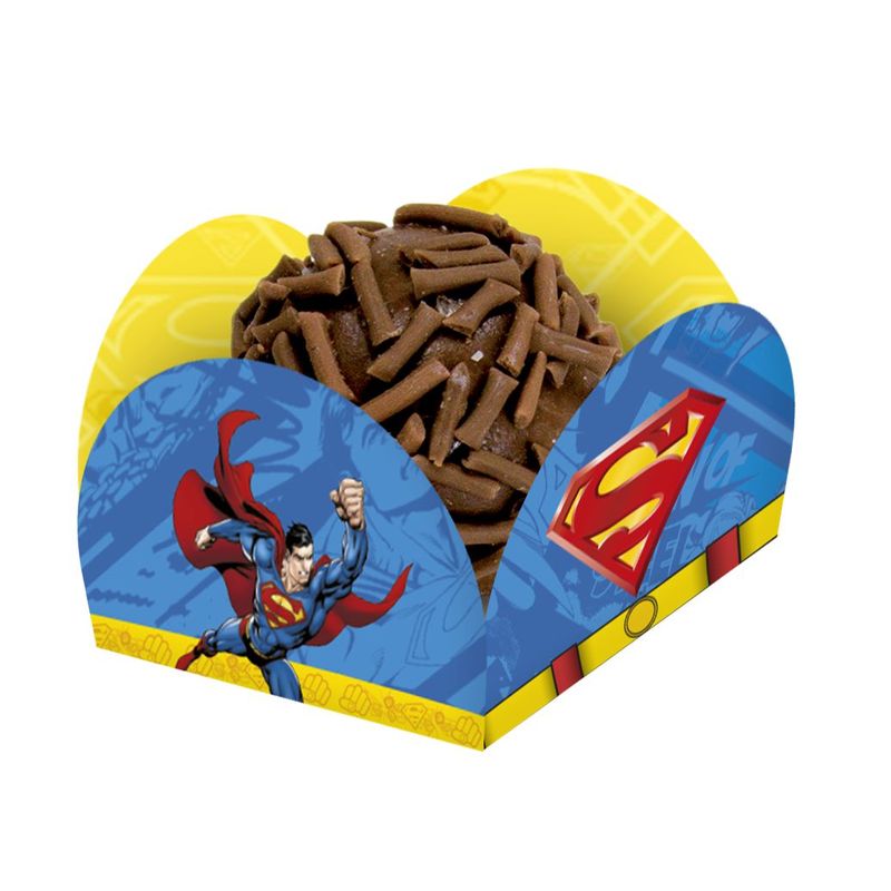 Porta Forminha para Doces Festa Superman - 40 unidades - Festcolor Festas