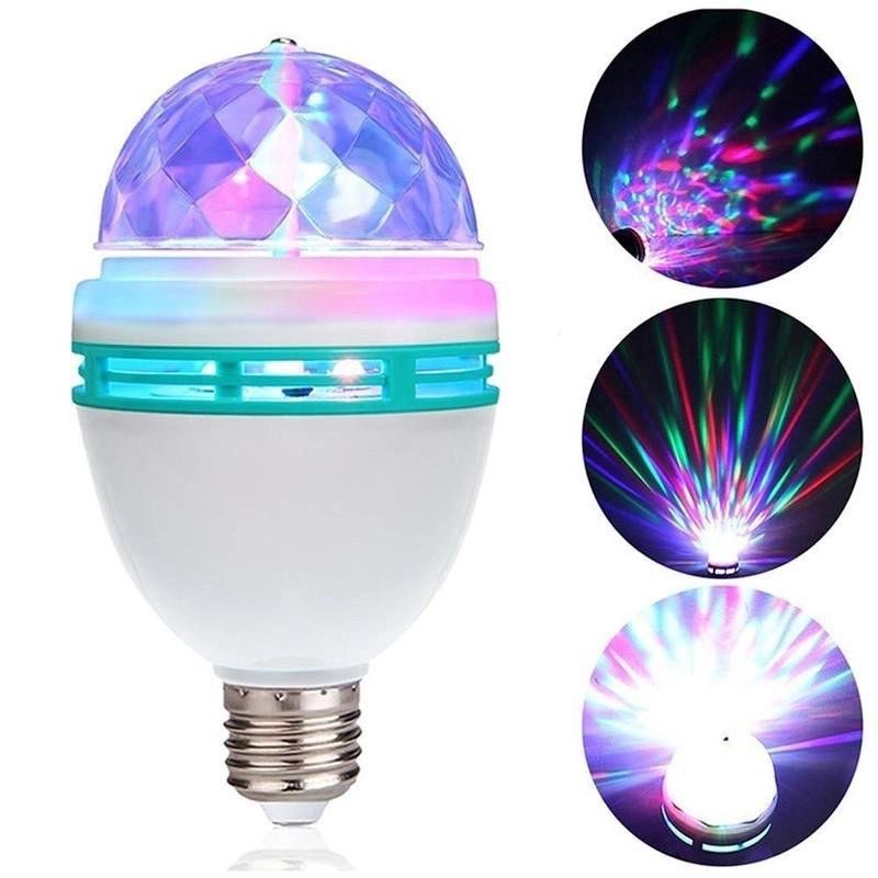 Lâmpada Led Rotativa Globo Color Para Festas - 1 Un