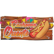 Placa Junina Cachorro Quente - 1 Un