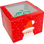 Caixa Cubo Noel - "Feliz Natal" - Vermelho - c/ Visor - Ref. C3895 - 10 unidades - Ideia Embalagens - Magazine 25