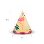 Chapeu Tropical Flamingo Folhas  - 8 unidades - Junco - Magazine 25