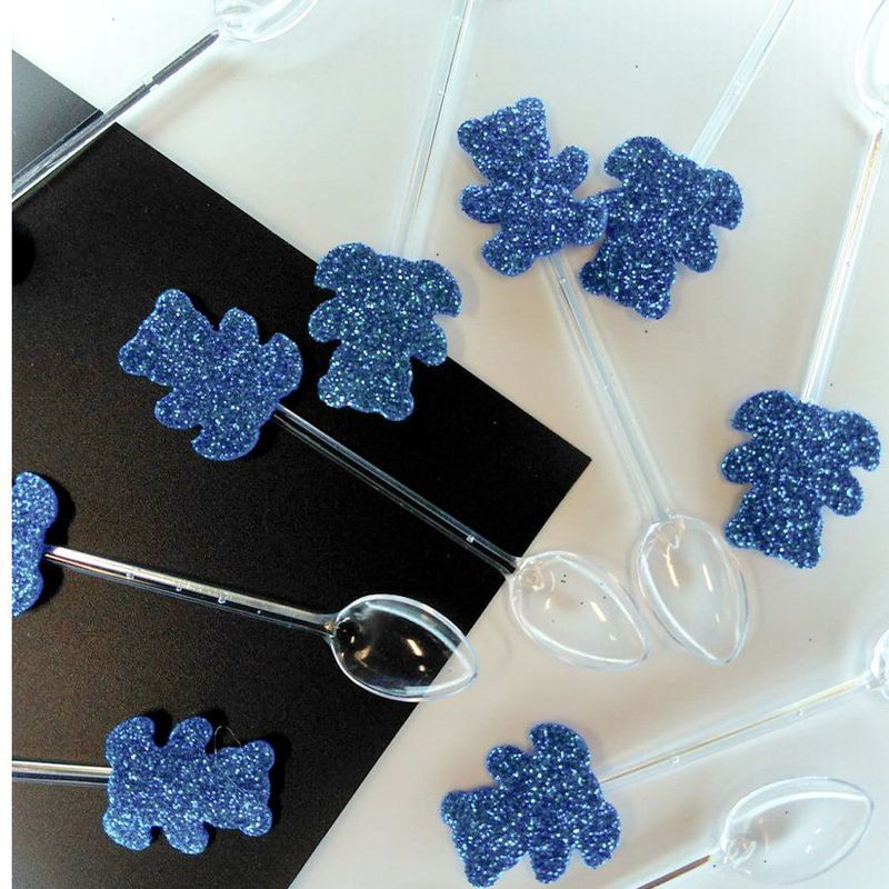 Colher Decorativa - Urso Azul - 10 unidades - Nelyzoca - Magazine 25