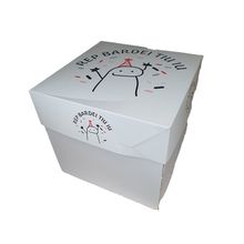 Caixa Cubo para Doces "Rep Bardei Tiu Iu" Grande - 27x27x27cm- 1 unidade - Packaging Works - Magazine 25