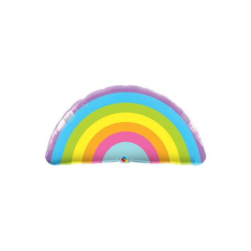 Balão de Festa Microfoil 36" 90cm - Arco-íris Radiante - 01 Unidade - Qualatex - Magazine 25 Balões