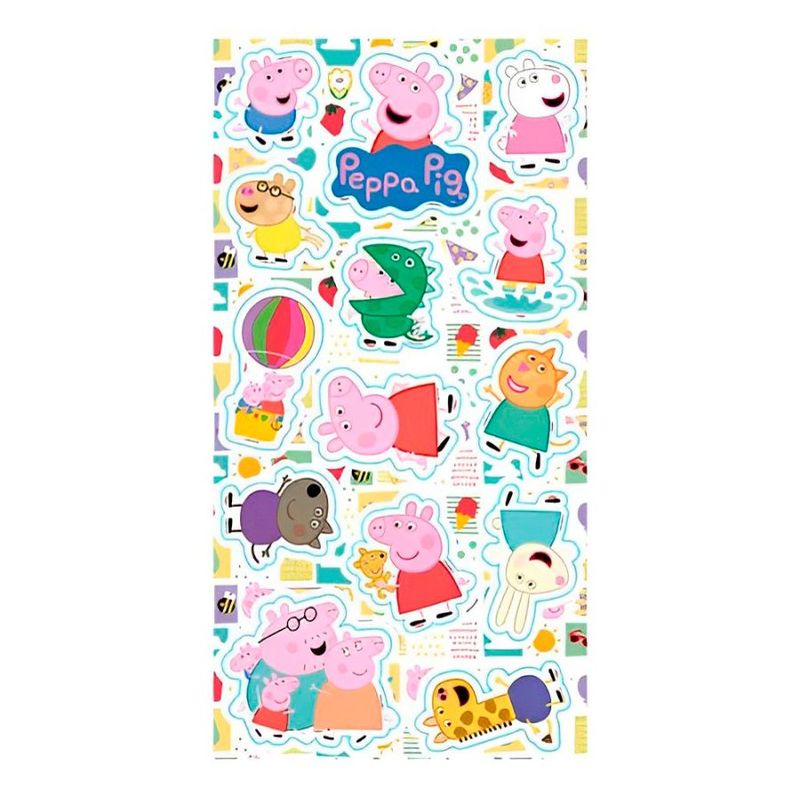 Cartela Adesiva - Peppa Pig  - 14 unidades - Regina - Magazine 25