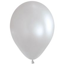 Balão de Festa Latéx Satin - Prata (Cor:481) -  Sempertex - magazine 25