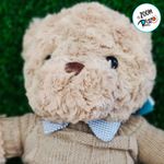 Urso de Pelúcia com Suéter Bege - 37cm - 1 unidade - Magazine 25