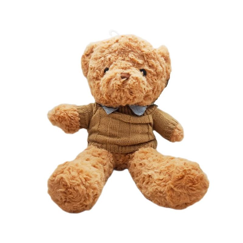 Urso de Pelúcia com Suéter Bege - 37cm - 1 unidade - Magazine 25