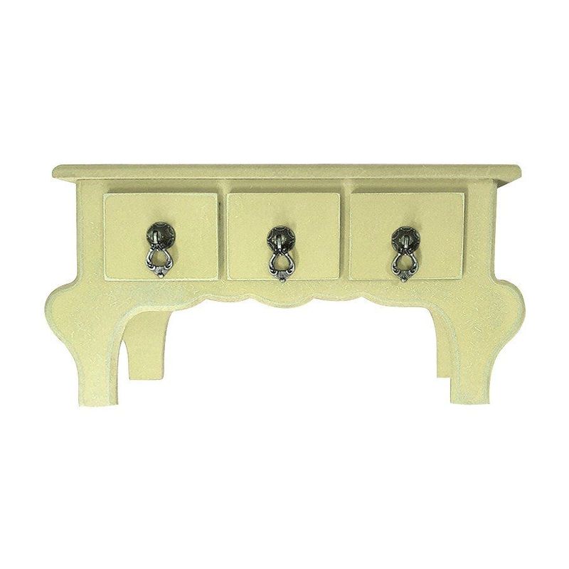 Mini Gaveteiro de Mesa 3 Gavetas - Amarelo  - MDF - 01 Unidade - Magazine 25