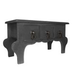 Mini Gaveteiro de Mesa 3 Gavetas Preto MDF - 01 Unidade - Magazine 25
