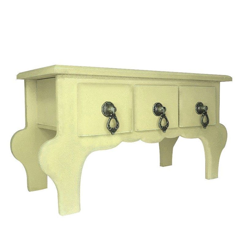 Mini Gaveteiro de Mesa 3 Gavetas - Amarelo  - MDF - 01 Unidade - Magazine 25