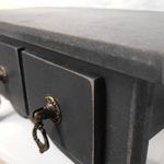 Mini Gaveteiro de Mesa 3 Gavetas Preto MDF - 01 Unidade - Magazine 25